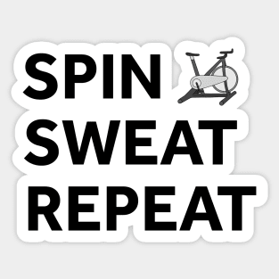Spin Sweat Repeat Sticker